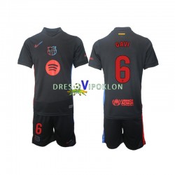 FC Barcelona Gavi 6 Dres Gostujući 2024-2025 Kratkih Rukava ,Dječji Komplet