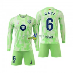 FC Barcelona Gavi 6 Dres Treći 2024-2025 Dugim Rukavima ,Dječji Komplet