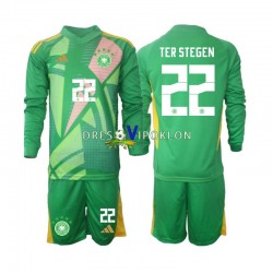 Njemačka Golmanski Ter Stegen 22 Dres Treći 2024-2025 Dugim Rukavima ,Dječji Komplet