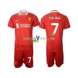 Liverpool Luis Diaz 7 Dres Domaći 2024-2025 Kratkih Rukava ,Dječji Komplet