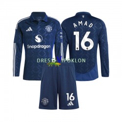Manchester United Amad 16 Dres Domaći 2024-2025 Dugim Rukavima ,Dječji Komplet