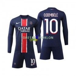 Paris Saint-Germain O Dembele 10 Dres Domaći 2024-2025 Dugim Rukavima ,Dječji Komplet