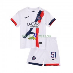 Paris Saint-Germain Willian Pacho 51 Dres Gostujući 2024-2025 Kratkih Rukava ,Dječji Komplet