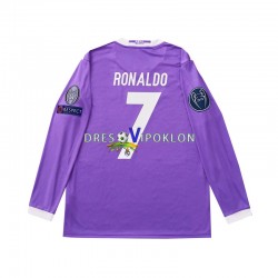 Real Madrid Cristiano Ronaldo 7 2016 Retro Dres Gostujući Dugim Rukavima ,Muški