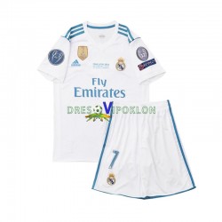 Real Madrid Cristiano Ronaldo 7 2017 Retro Dres Domaći Kratkih Rukava ,Dječji Komplet