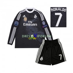 Real Madrid Cristiano Ronaldo 7 2014 Retro Dres Treći Dugim Rukavima ,Dječji Komplet