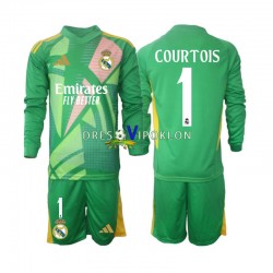 Real Madrid Golmanski Thibaut Courtois 1 Dres Treći 2024-2025 Dugim Rukavima ,Dječji Komplet
