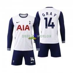 Tottenham Spurs Gray 14 Dres Domaći 2024-2025 Dugim Rukavima ,Dječji Komplet