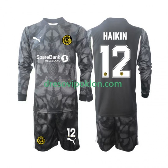 FK Bodø/Glimt Golmanski Nikita Haikin 12 Dres Domaći 2025 Dugim Rukavima ,Dječji Komplet