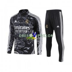 Real Madrid Dragon Crno Komplet Sweatshirts 2023-2024