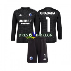 FC Kopenhagen Golmanski GRABARA 1 Dres Gostujući 2023-2024 Dugim Rukavima ,Dječji Komplet