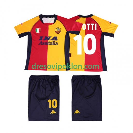 Roma TOTTI 10 2001 Retro Dres Domaći Kratkih Rukava ,Dječji Komplet