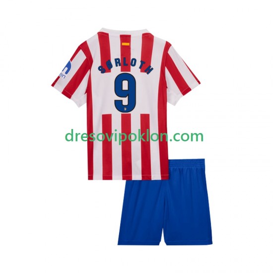 Atlético Madrid Alexander Sorloth 9 Dres Domaći 2025-2026 Kratkih Rukava ,Dječji Komplet