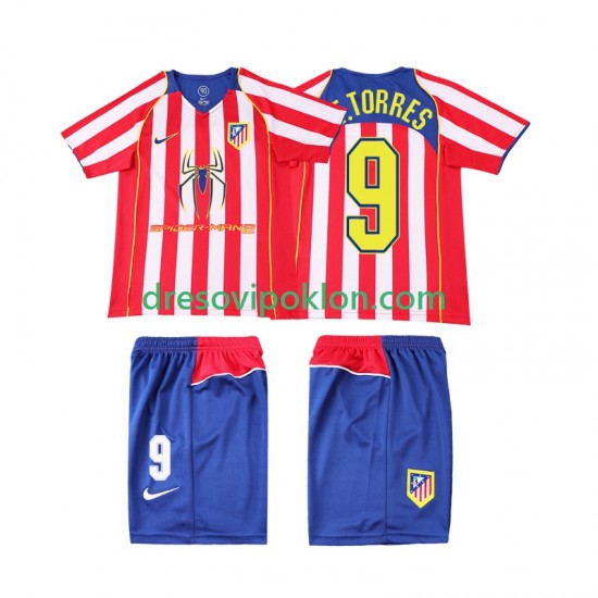 Atlético Madrid F TORRES 9 2005 Retro Dres Domaći 2004 Kratkih Rukava ,Dječji Komplet