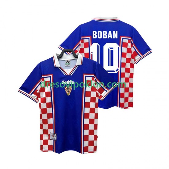 Hrvatska BOBAN 10 Retro Dres Gostujući 1998 Kratkih Rukava ,Muški