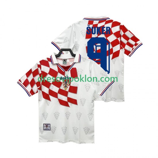 Hrvatska BSUKER 9 Retro Dres Domaći 1998 Kratkih Rukava ,Muški