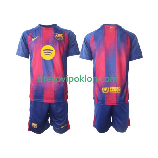 FC Barcelona Dres Domaći 2025-2026 Kratkih Rukava ,Dječji Komplet