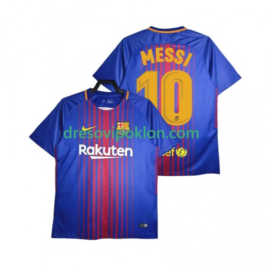 FC Barcelona Lionel Messi 10 2017-2018 Retro Dres Domaći Kratkih Rukava ,Muški