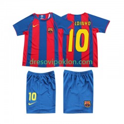 FC Barcelona RONALDINHO 10 Retro Dres Domaći 2004 Kratkih Rukava ,Dječji Komplet