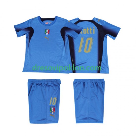 Italija TOTTI 10 Retro Dres Domaći 2006 Kratkih Rukava ,Dječji Komplet