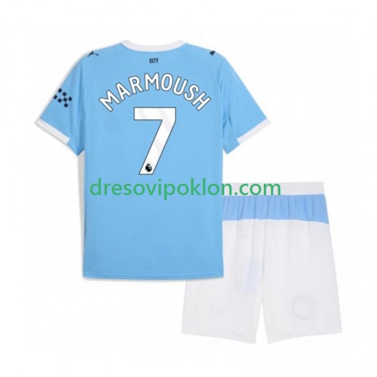 Manchester City Omar Marmoush 7 Dres Domaći 2025-2026 Kratkih Rukava ,Dječji Komplet