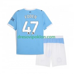 Manchester City Phil Foden 47 Dres Domaći 2025-2026 Kratkih Rukava ,Dječji Komplet