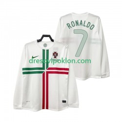 Portugal Cristiano Ronaldo 7 2012 Retro Dres Gostujući Dugim Rukavima ,Muški