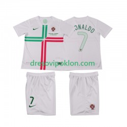Portugal Cristiano Ronaldo 7 2012 Retro Dres Gostujući Kratkih Rukava ,Dječji Komplet
