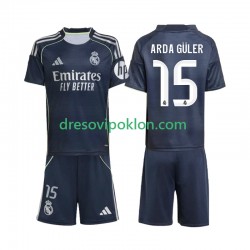 Real Madrid Arda Guler 15 Dres Gostujući 2025-2026 Kratkih Rukava ,Dječji Komplet