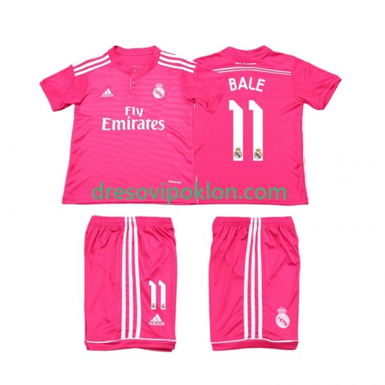 Real Madrid Bale 11 2014 2015 Retro Dres Gostujući Kratkih Rukava ,Dječji Komplet