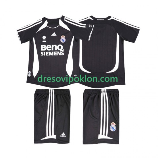 Real Madrid 2007 Retro Dres Gostujući 2006 Kratkih Rukava ,Dječji Komplet