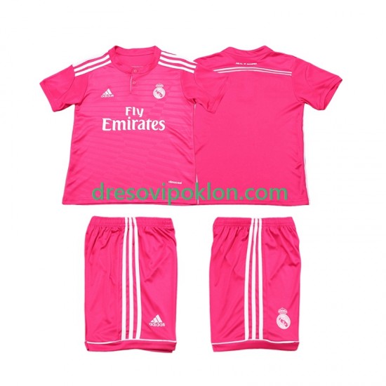 Real Madrid 2014 2015 Retro Dres Gostujući Kratkih Rukava ,Dječji Komplet