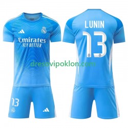 Real Madrid Golmanski Andriy Lunin 13 Dres Domaći 2025-2026 Kratkih Rukava ,Dječji Komplet