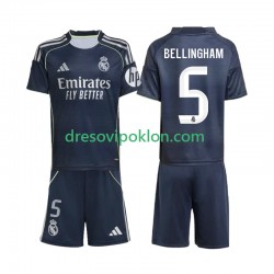 Real Madrid Jude Bellingham 5 Dres Gostujući 2025-2026 Kratkih Rukava ,Dječji Komplet