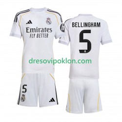Real Madrid Jude Bellingham 5 Dres Domaći 2025-2026 Kratkih Rukava ,Dječji Komplet