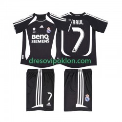 Real Madrid RAUL 7 2007 Retro Dres Gostujući 2006 Kratkih Rukava ,Dječji Komplet