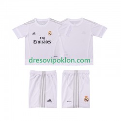 Real Madrid 2015 2016 Retro Dres Domaći Kratkih Rukava ,Dječji Komplet