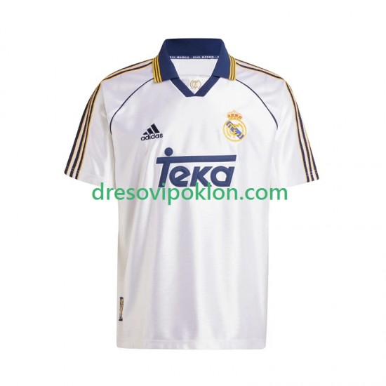 Real Madrid -2000 Retro Dres Domaći 1999 Kratkih Rukava ,Muški