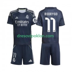 Real Madrid Rodrygo 11 Dres Gostujući 2025-2026 Kratkih Rukava ,Dječji Komplet