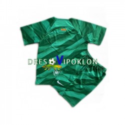 FC Barcelona Golmanski Dres Domaći 2023-2024 Kratkih Rukava ,Dječji Komplet