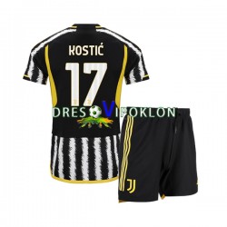 Juventus Filip Kostic 17 Dres Domaći 2023-2024 Kratkih Rukava ,Dječji Komplet