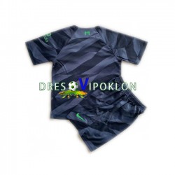 Liverpool Golmanski Dres Gostujući 2023-2024 Kratkih Rukava ,Dječji Komplet