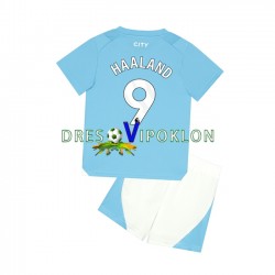 Manchester City Haaland 9 Dres Domaći 2023-2024 Kratkih Rukava ,Dječji Komplet