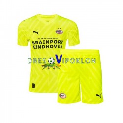 PSV Eindhoven Golmanski Dres Gostujući 2023-2024 Kratkih Rukava ,Dječji Komplet