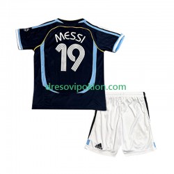 Argentina Lionel Messi 19 Retro Dres Gostujući 2006 Kratkih Rukava ,Dječji Komplet