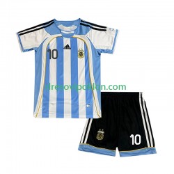 Argentina Maradona 10 Retro Dres Domaći 2006 Kratkih Rukava ,Dječji Komplet