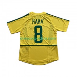 Brazil KAKA 8 Retro Dres Domaći 2002 Kratkih Rukava ,Muški