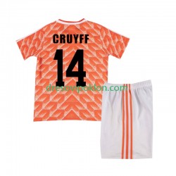 Nizozemska Cruyff 14 1988 Retro Dres Domaći Kratkih Rukava ,Dječji Komplet