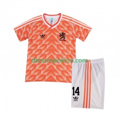 Nizozemska Cruyff 14 1988 Retro Dres Domaći Kratkih Rukava ,Dječji Komplet