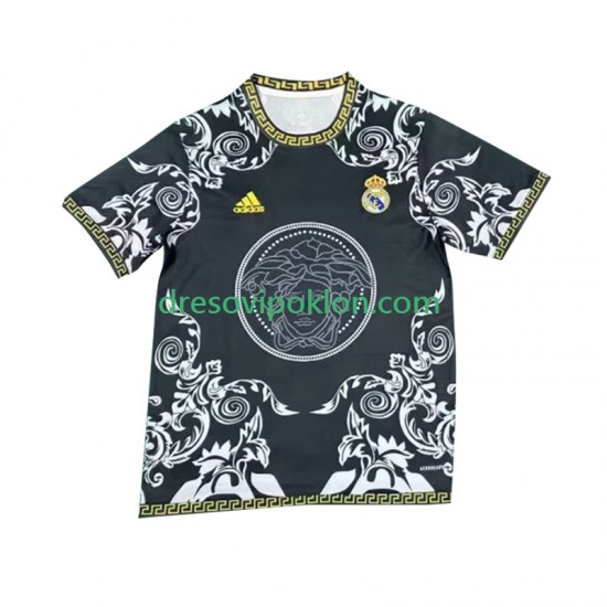 Real Madrid Versace Edition Crno Dres Domaći 2024-2025 Kratkih Rukava ,Muški